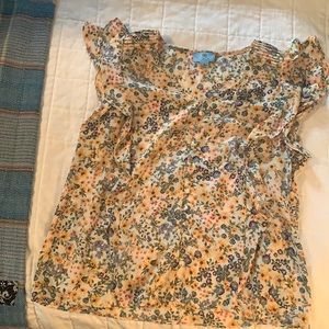 Flows capped sleeve flower printed shirt